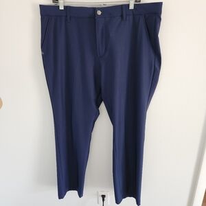 Adidas Golf Pants Stretch Flat Front Straight Leg Navy Blue Men's 38x32